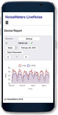 noise reports on mobile phone or tablet