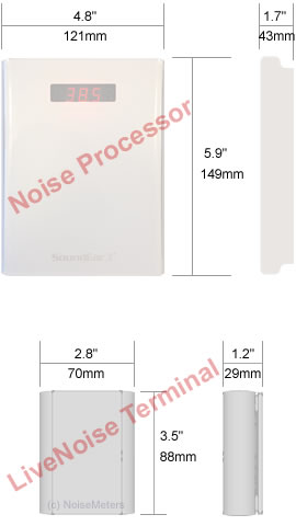 ln2-320 noise monitor dimensions