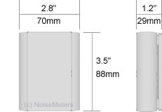 noise monitor dimensions